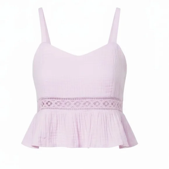 Roxy- Women's Island Time Tank Top with delicate crochet trim - Picture 2 of 2